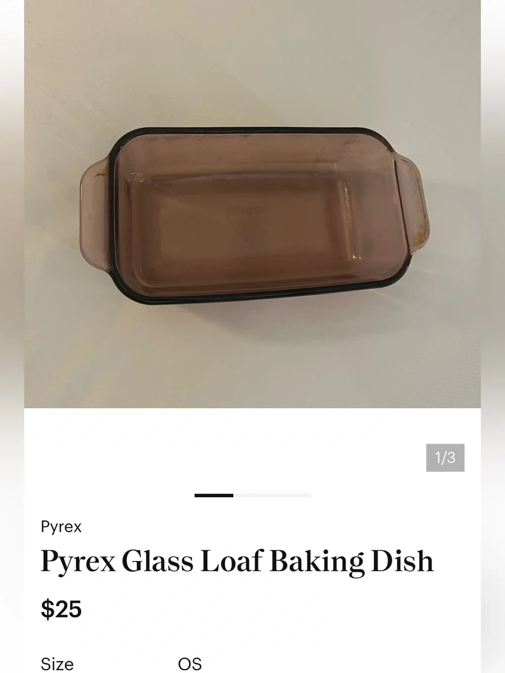 Pyrex Cranberry Loaf Pan #213-R - Picture 11 of 11